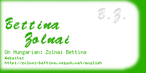 bettina zolnai business card